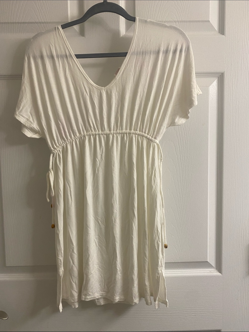 Merona Cream V-Neck Drawstring Tunic